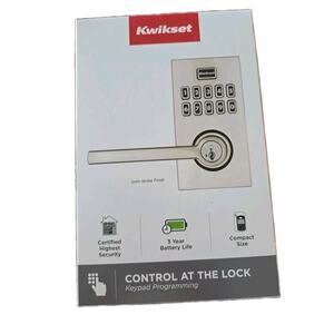 Kwikset SmartCode 917 Electronic Lever Keyless Entry Satin Nickel 30 Codes